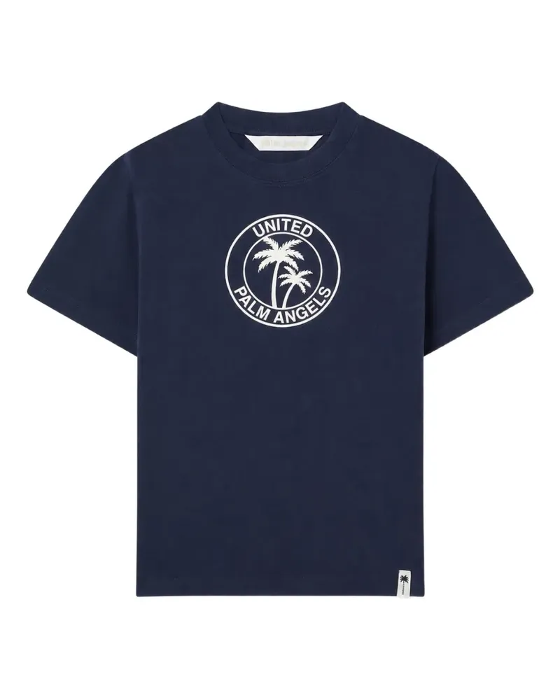 Palm Angels T-Shirt mit Logo-Print - Blau Blau