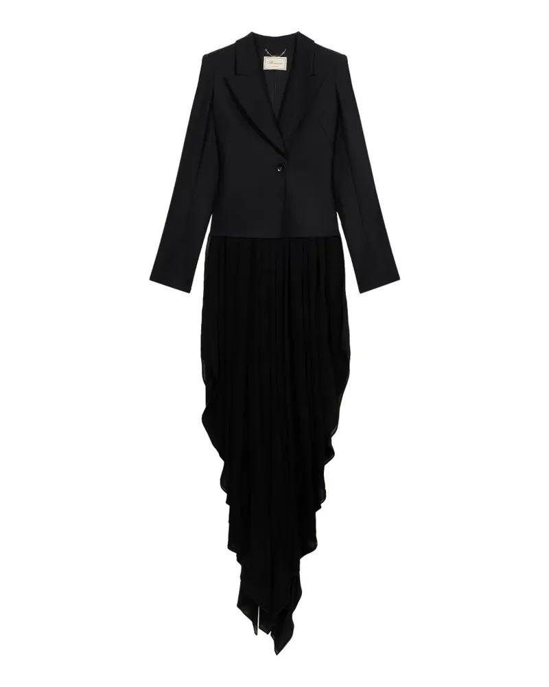 Blumarine Asymmetrischer Blazer mit Gürtel - Schwarz Schwarz