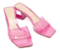 Cosmic transparent heeled sandals - Rosa