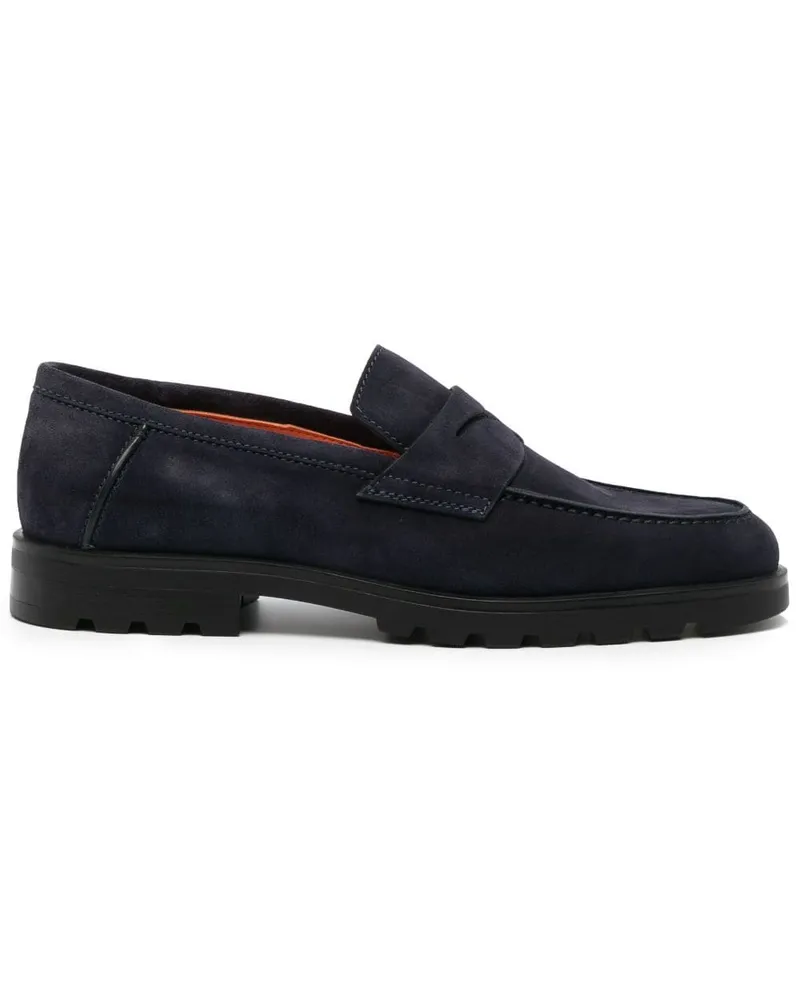 Santoni Penny-Loafer mit mandelförmiger Kappe - Blau Blau