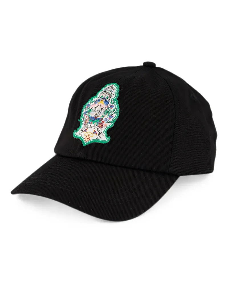 Casablanca Paris Hotel Emblem baseball cap - Schwarz Schwarz