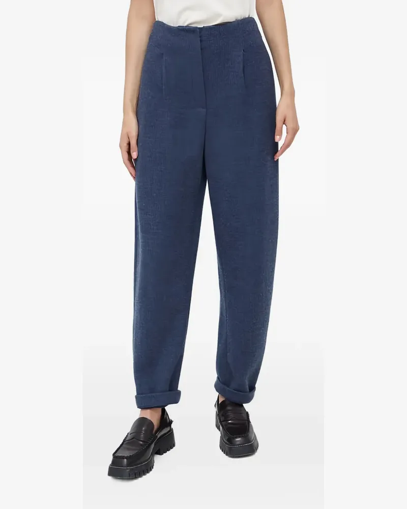 Emporio Armani cuffed pleated trousers - Blau Blau