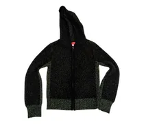 Drift Merino-Hoodie mit Reißverschluss - Schwarz