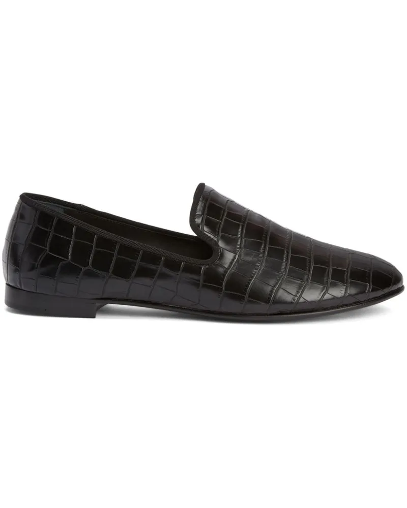 Giuseppe Zanotti Seymour Loafer mit Prägung Schwarz