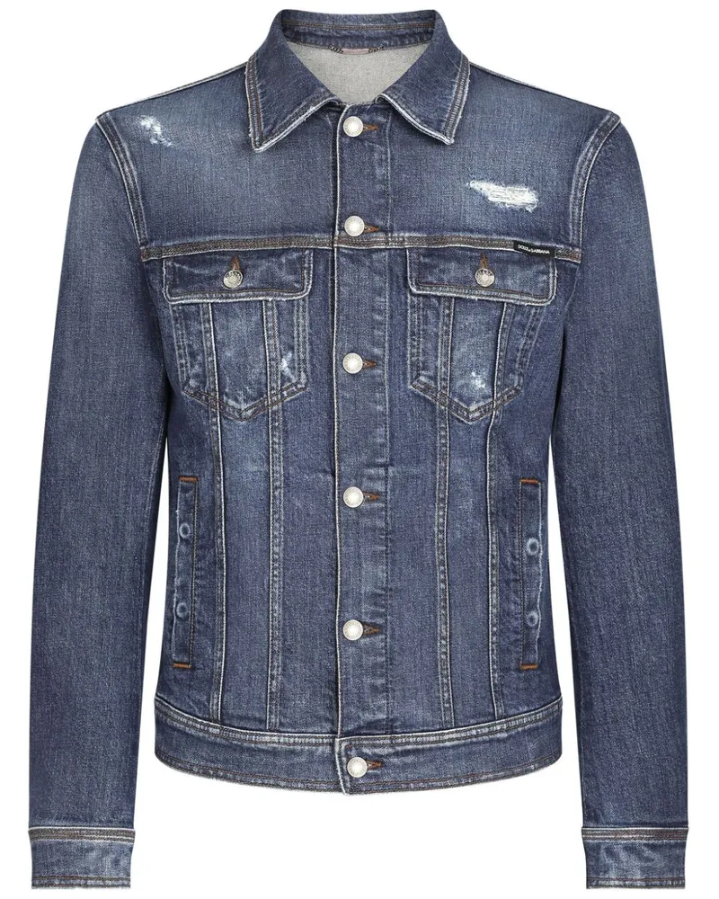 Dolce & Gabbana Geknöpfte Jeansjacke - Blau Blau
