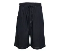 Kordelzug-Shorts mit Kontrastnaht - Blau
