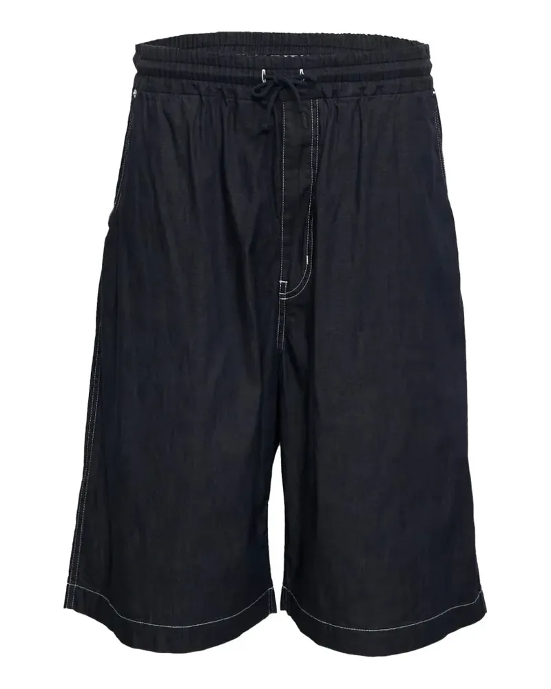 Comme des Garçons contrast-stitch drawstring shorts - Blau Blau