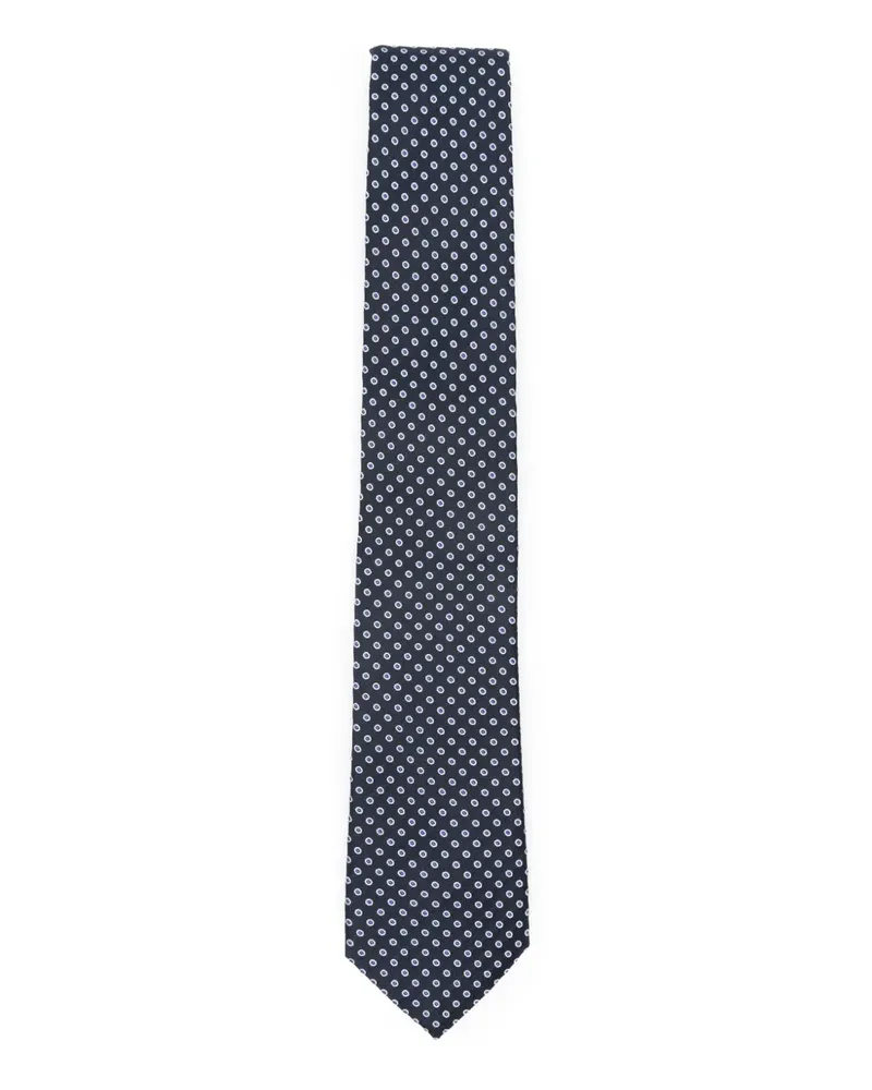 Giorgio Armani Krawatte mit Mikro-Punkten - Blau Blau