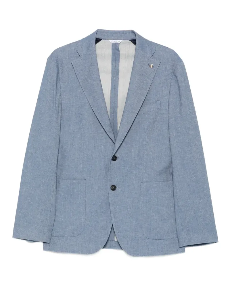 Manuel Ritz single-breated blazer - Blau Blau