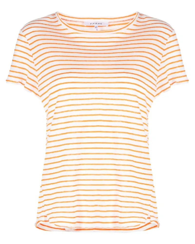 Frame Denim Gestreiftes T-Shirt - Nude Nude