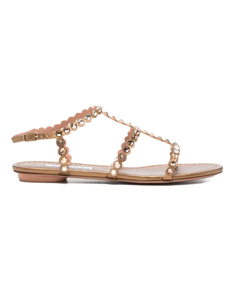 Aquazzura Sandalen mit Kristallen - Braun Braun