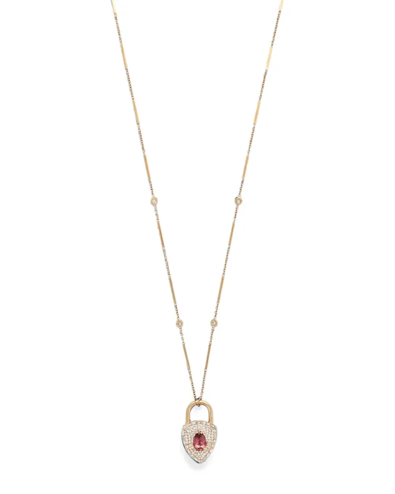 Jacquie Aiche Halskette mit Turmalin und Diamanten - Gold Gold
