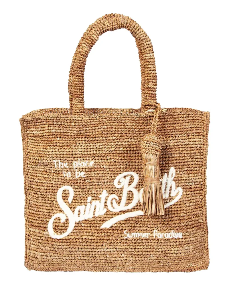 MC2 Saint Barth Colette raffia tote bag - Braun Braun