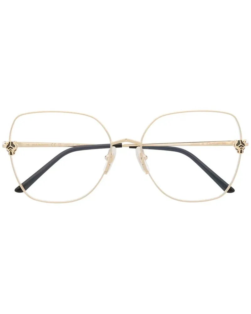 Cartier Oversized-Brille mit Gravur - Gold Gold
