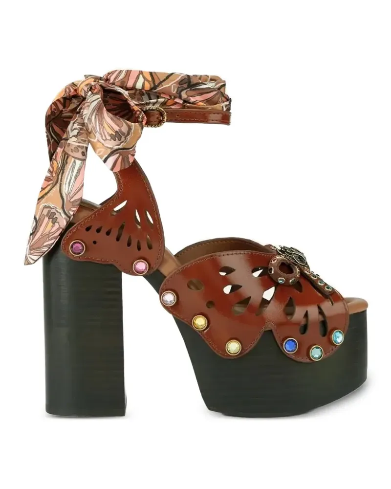 Kurt Geiger Butterfly Platform heeled sandals - Braun Braun