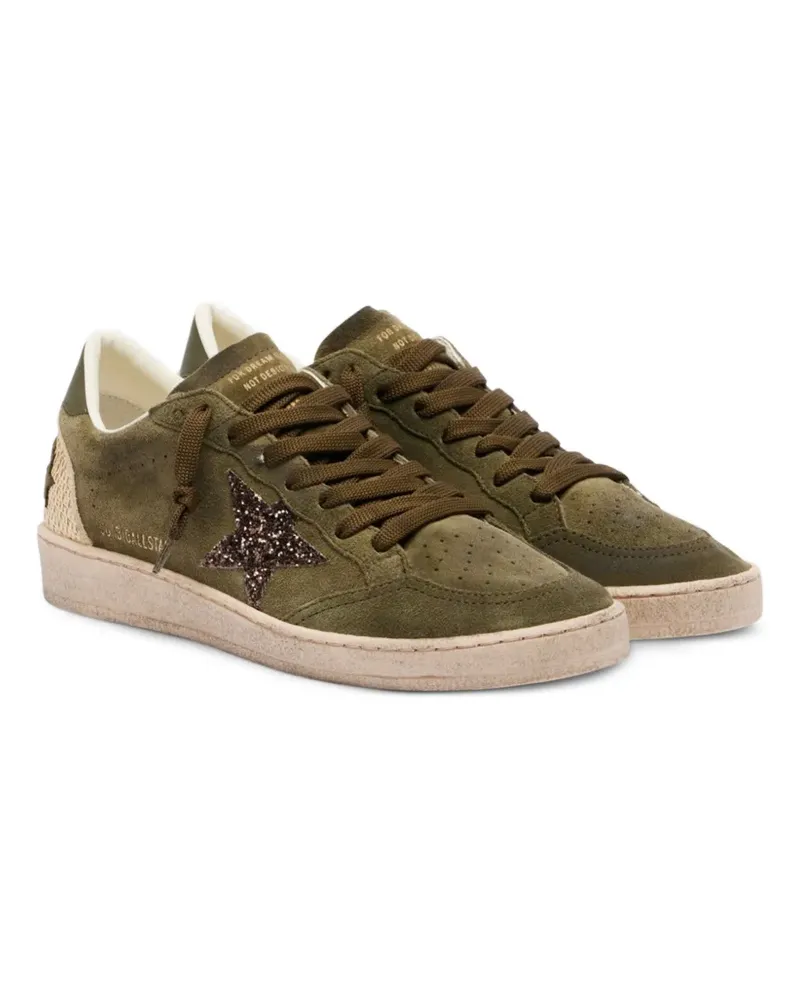 Golden Goose Ball Star Sneakers aus Wildleder mit Pailletten - Grün Grün
