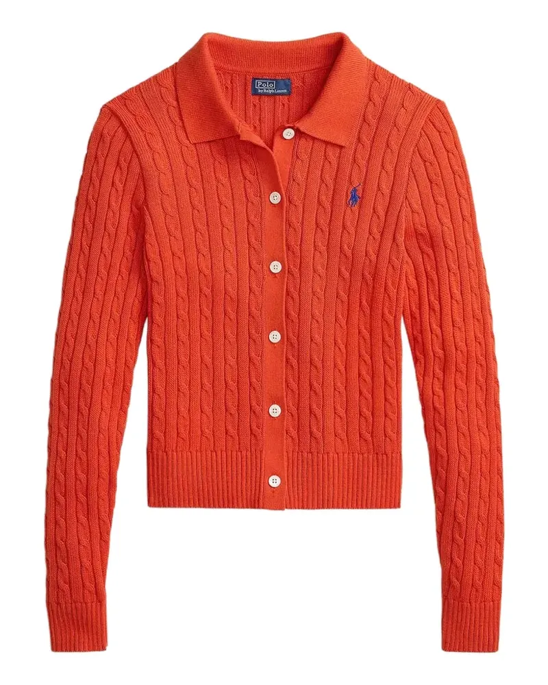 Ralph Lauren Cardigan mit Zopfmuster - Orange Orange