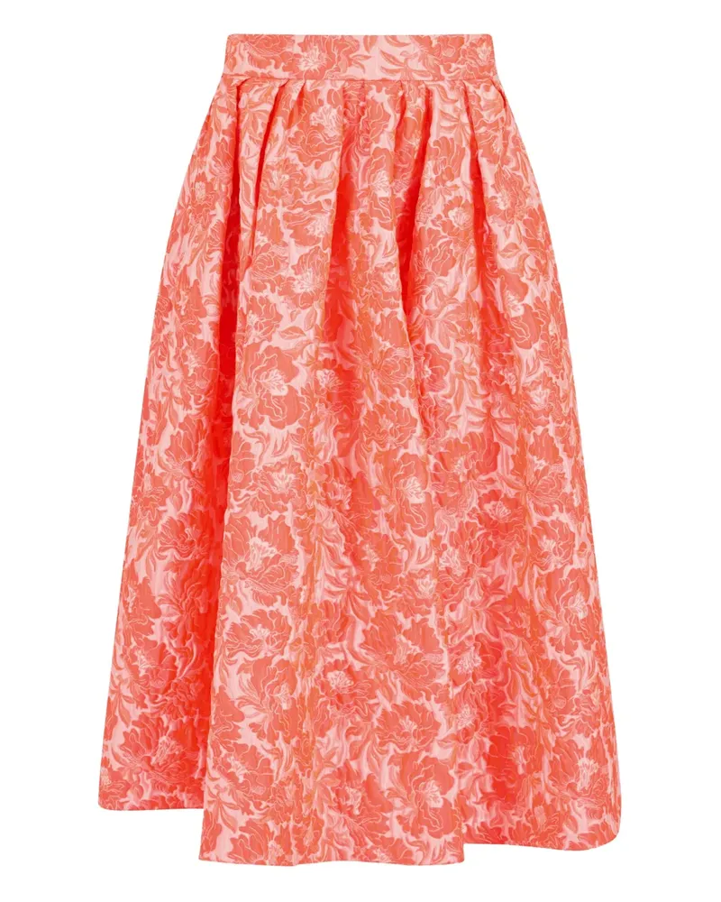 Rosie Assoulin Full Pleated midi skirt - Orange Orange