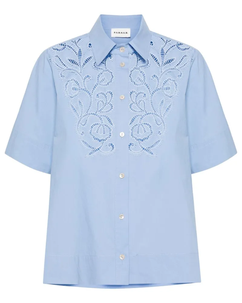 P.A.R.O.S.H. Hemd aus Guipure-Spitze - Blau Blau