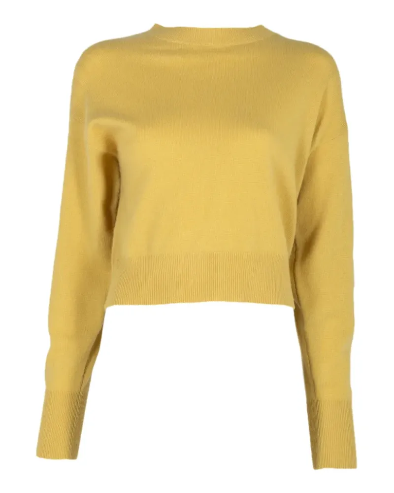 Le Kasha 1918 Menorca Cropped-Pullover mit rundem Ausschnitt - Gelb Gelb