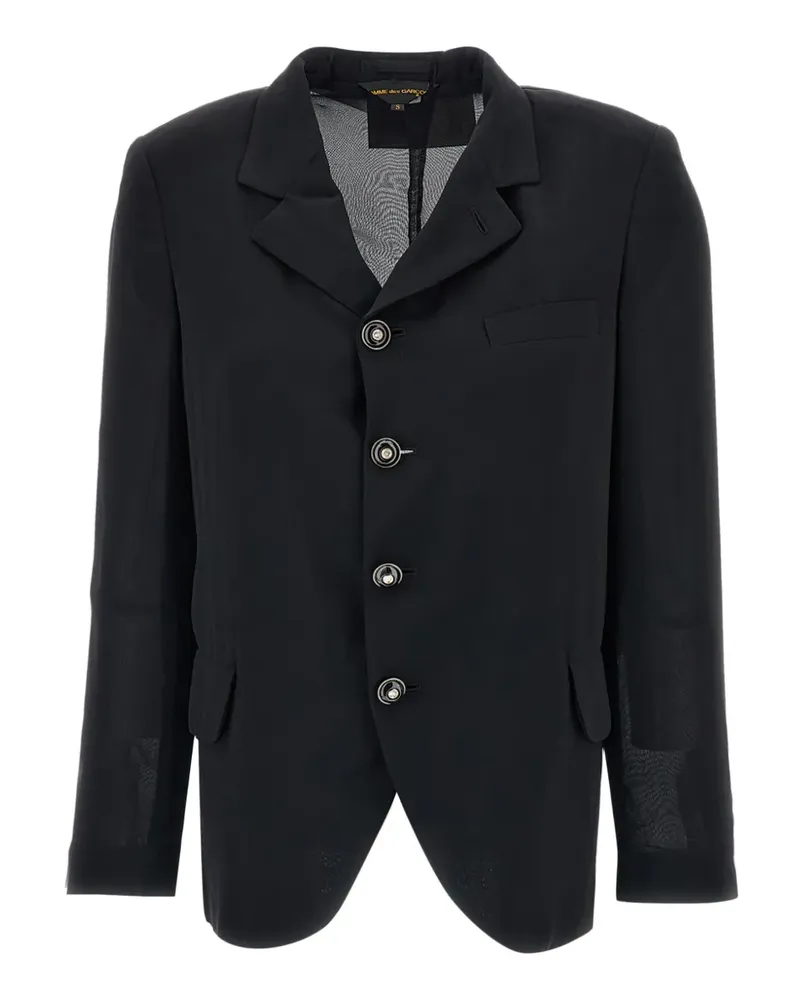 Comme des Garçons Jacke mit transparenten Einsätzen - Schwarz Schwarz