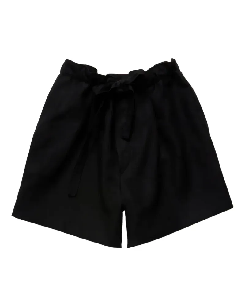 Stoffa drawstring pleated shorts - Schwarz Schwarz