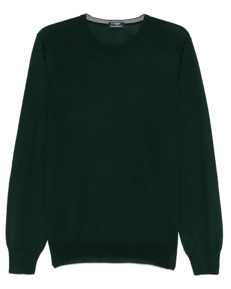 BARBA Fein gestrickter Pullover - Grün Grün