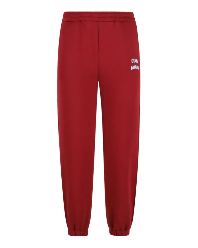 Giada Benincasa Jogginghose mit Logo-Stickerei - Rot Rot