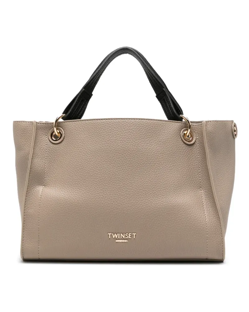 Twin-Set Gekörnte Tote Bag - Nude Nude