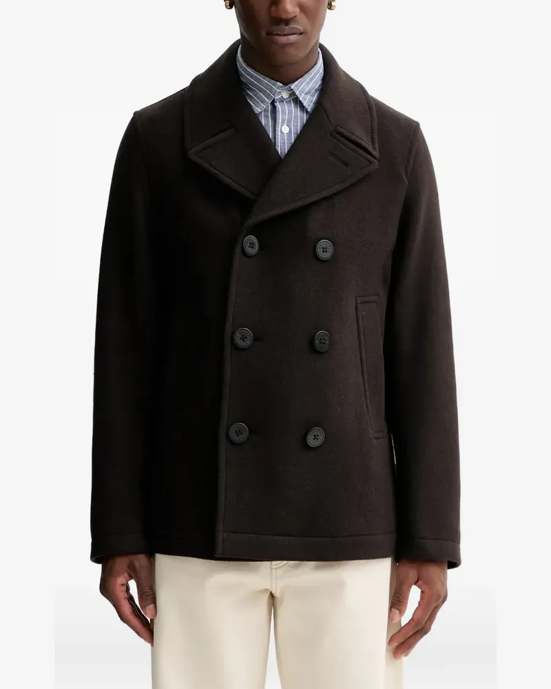 Marc O'Polo button-fastening coat - Braun Braun