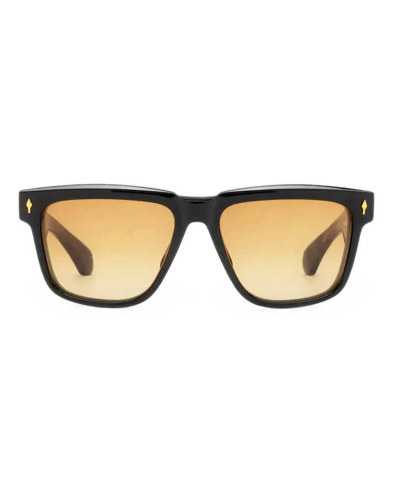 Jacques Marie Mage Hyannis Sonnenbrille mit eckigem Gestell - Schwarz Schwarz