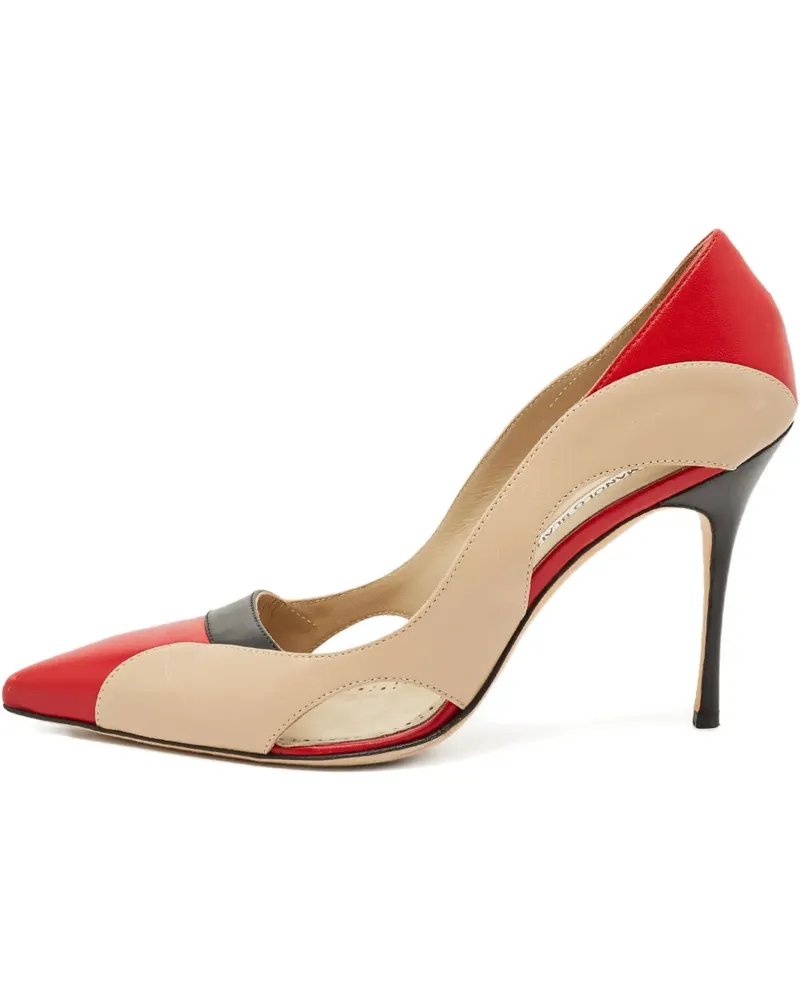Manolo Blahnik Vestala Pumps mit Cut-Out - Nude Nude