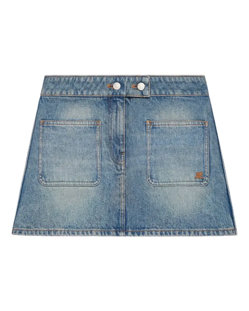 Courrèges Signature Jeans-Minirock - Blau Blau
