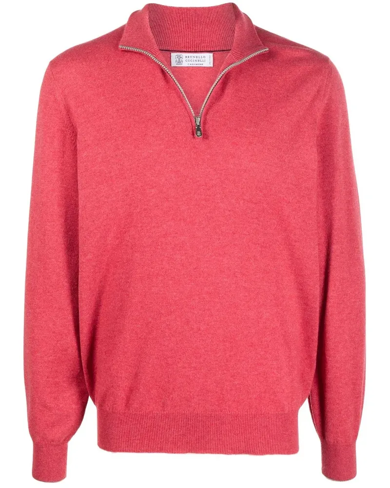 Brunello Cucinelli Kaschmirpullover mit Rollkragen - Rot Rot