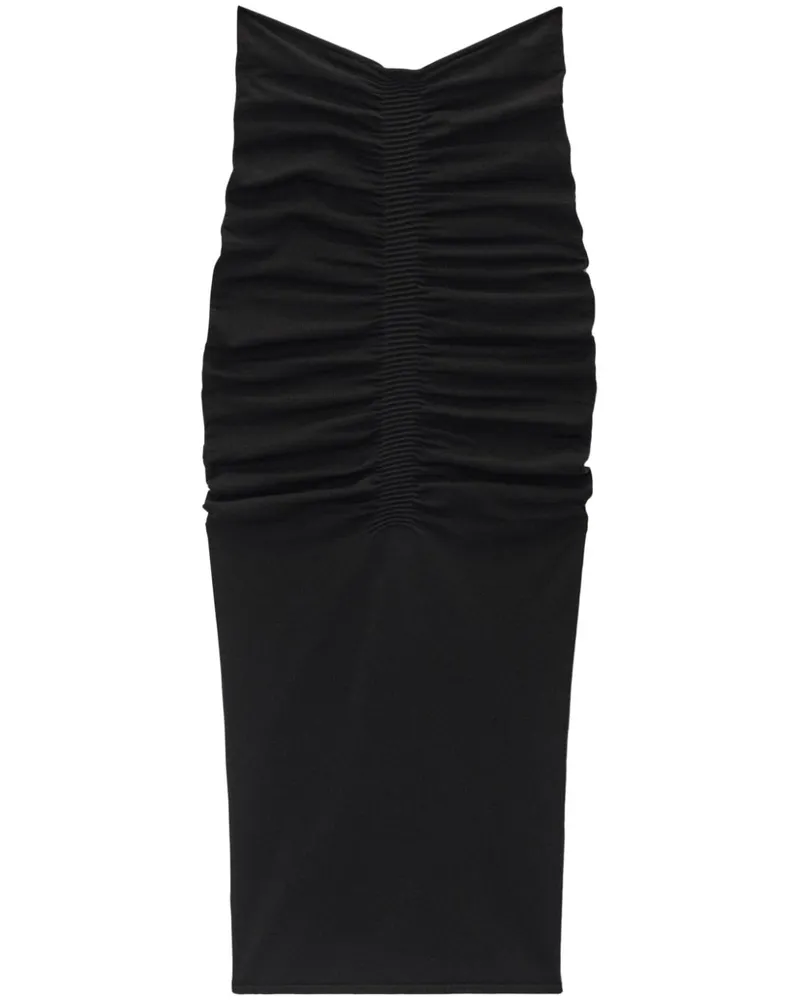 Alexander Wang Geraffter Maxirock - Schwarz Schwarz