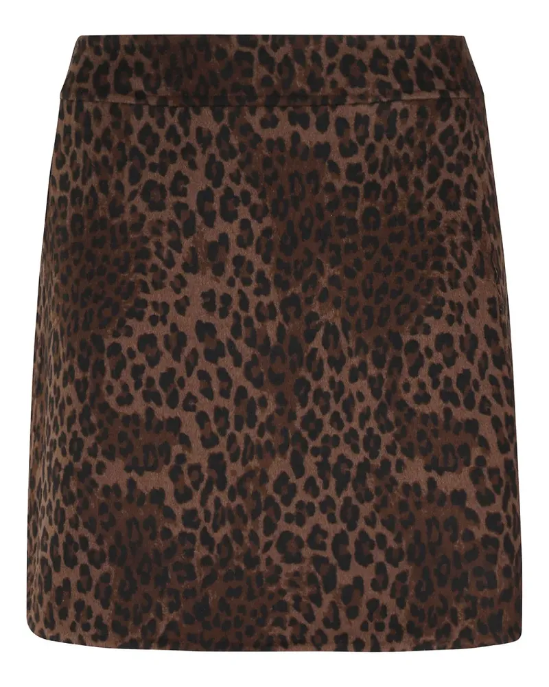 MC2 Saint Barth Eira leopard mini skirt - Braun Braun
