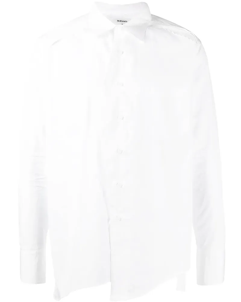 Sulvam Hemd mit Cut-Outs - Weiß Weiß