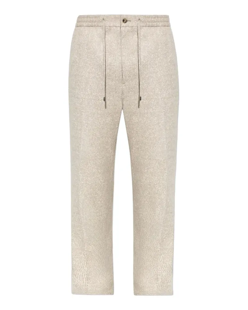 Etro patterned drawstring trousers - Nude Nude