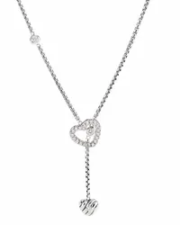 David Yurman Cable Collectibles Heart Y Halskette aus Sterlingsilber Silber