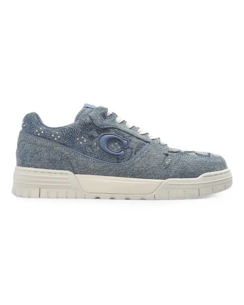 Coach sequin-embellished denim sneakers - Blau Blau