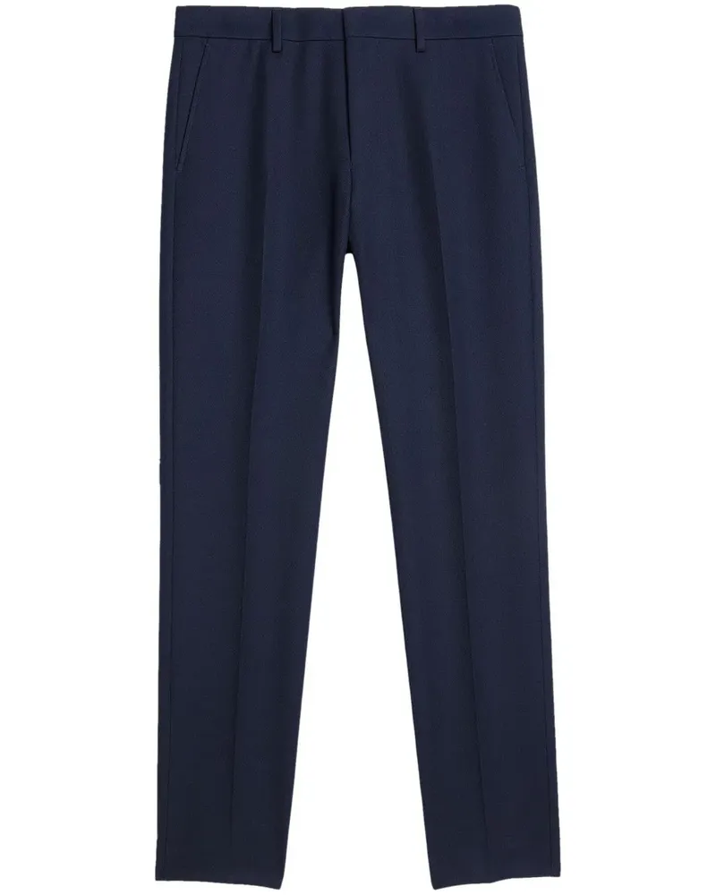 AMI Paris Cropped-Hose mit Bügelfalten - Blau Blau