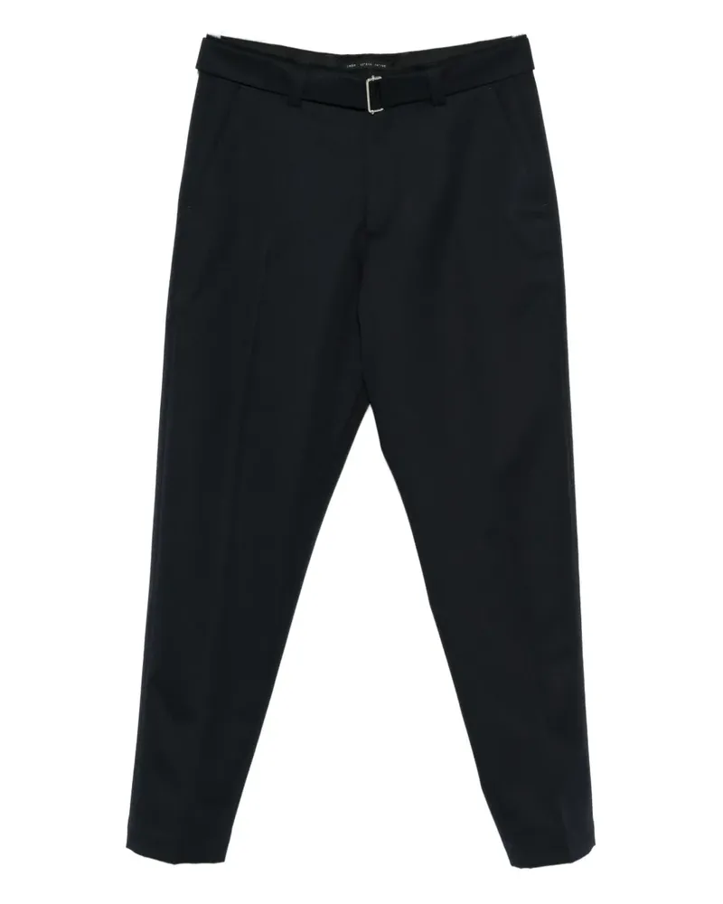 Low Brand buckled tapered trousers - Blau Blau