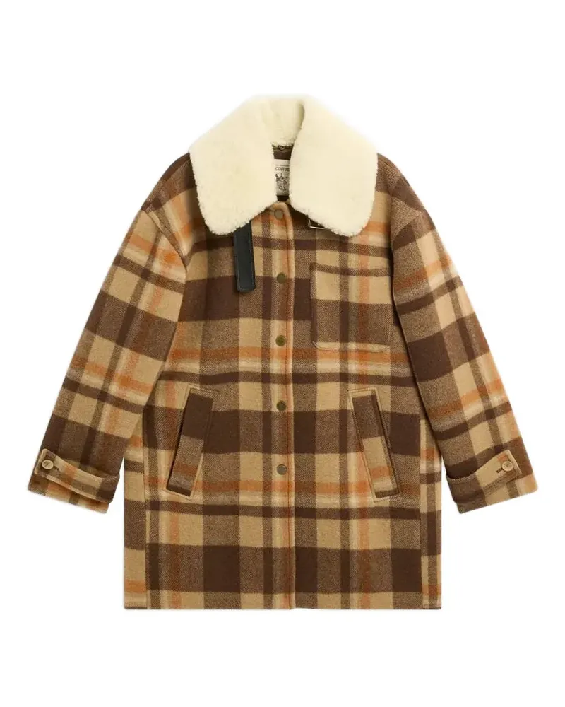 Semicouture Mary check-pattern coat - Braun Braun