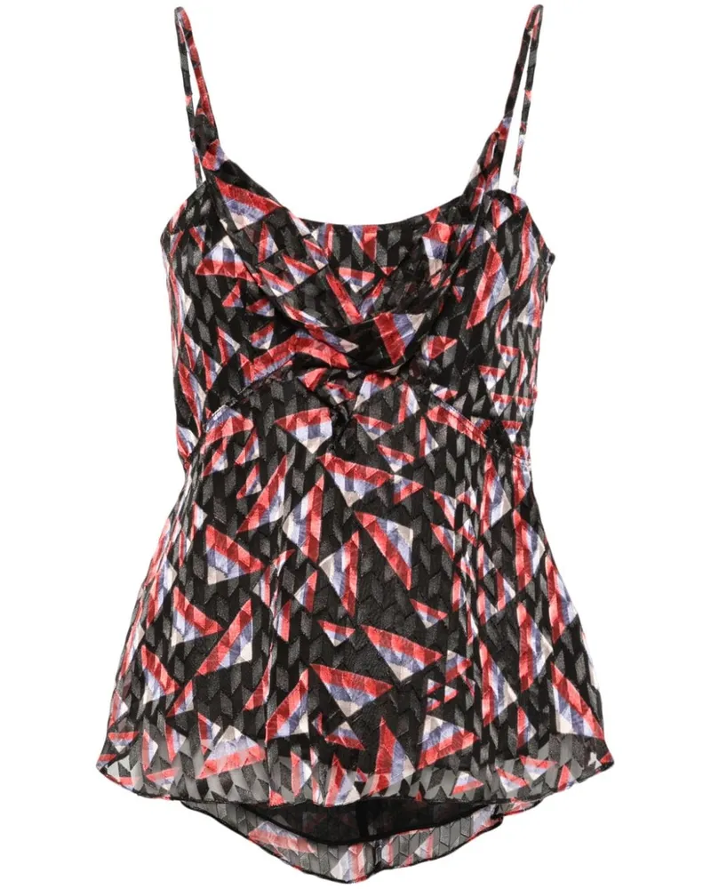 Isabel Marant Kalisia Oberteil mit geometrischem Print - Schwarz Schwarz