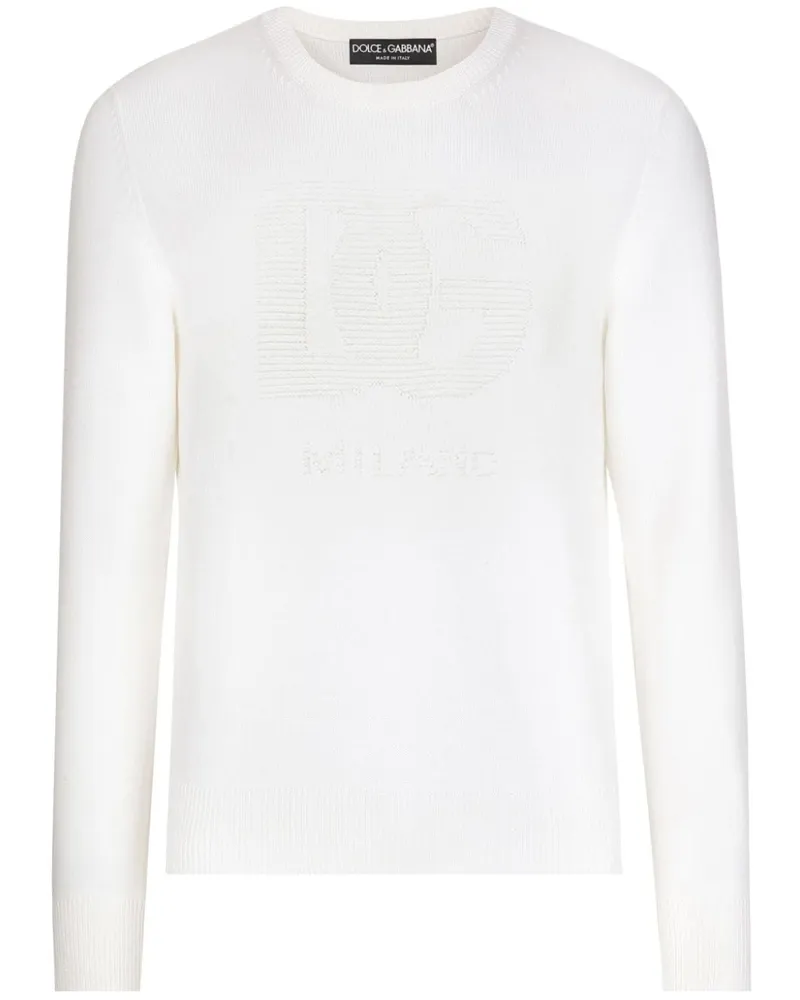 Dolce & Gabbana Pullover mit Rundhalsausschnitt - Weiß Weiß