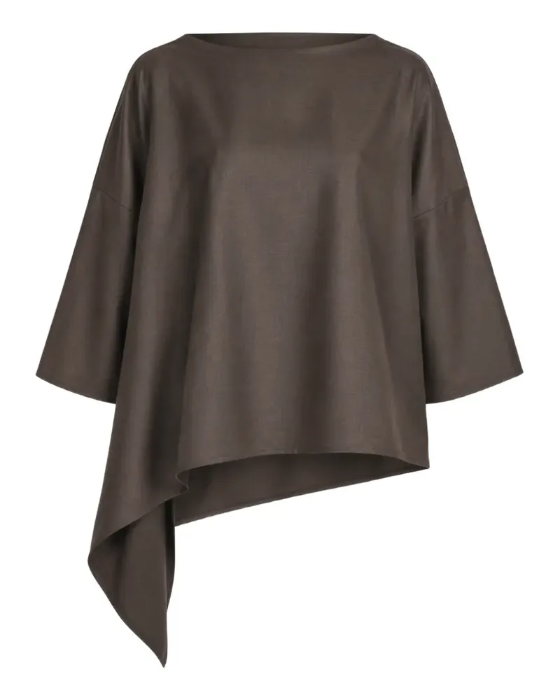 Dušan asymmetric short-sleeve T-shirt - Braun Braun