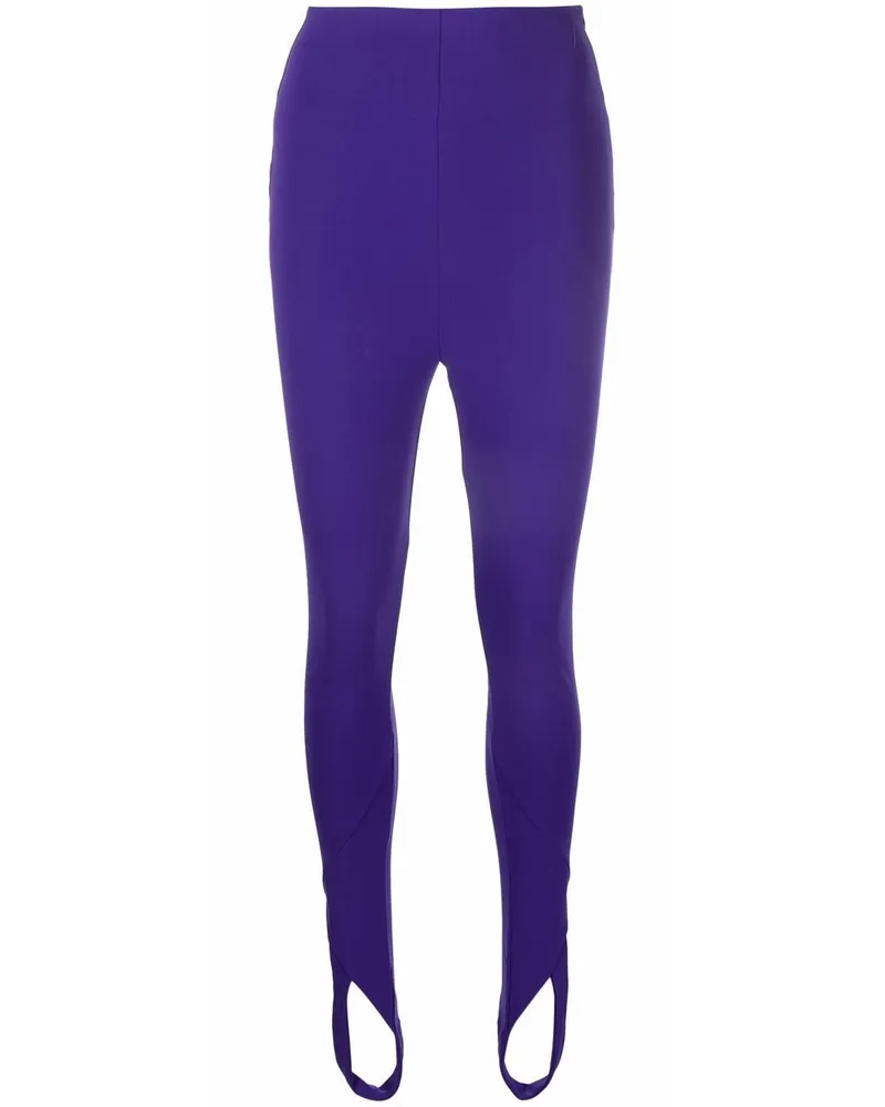 ATTICO High-Waist-Leggings mit Steg - Violett Violett