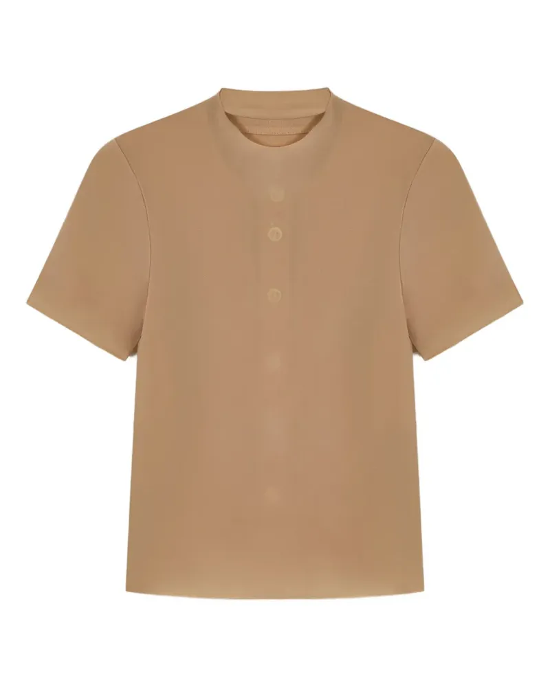 Maison Margiela T-Shirt mit Knöpfen - Nude Nude