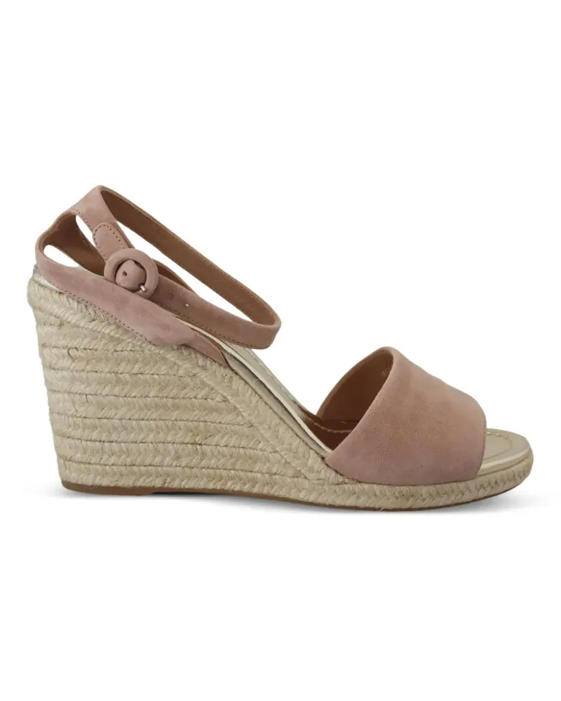 Prada Wedge-Espadrille-Sandalen aus Wildleder - Rosa Rosa