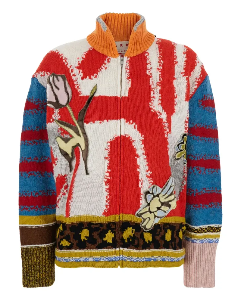 Marni Cardigan im Patchwork-Look - Rot Rot